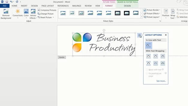 Create a professional letterhead template