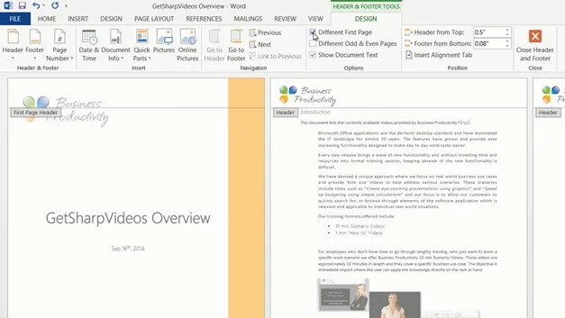 Create a professional letterhead template