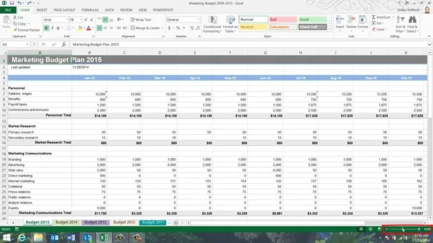 Easily navigate a spreadsheet