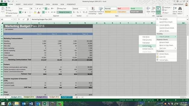 Easily navigate a spreadsheet