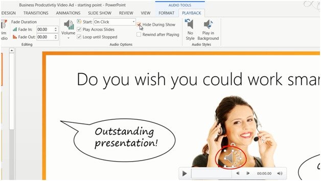 How to add music to your presentation  in PowerPoint 2013