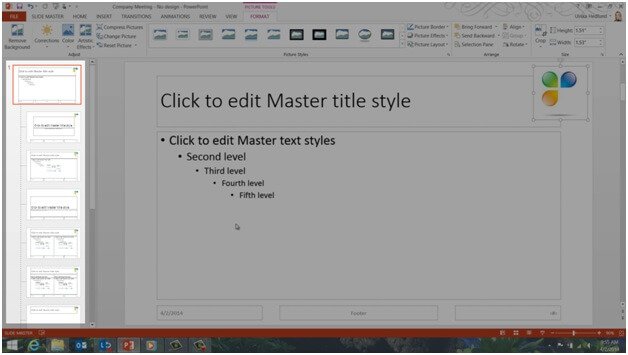 How to add your logo to all slides in PowerPoint 2013