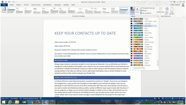 How to apply document styles