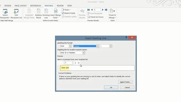Personalize email with Mail Merge
