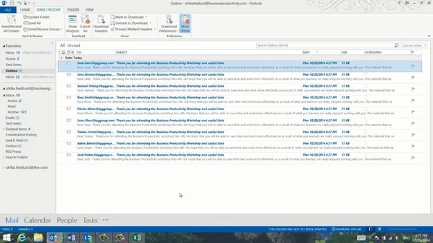 Personalize email with Mail Merge