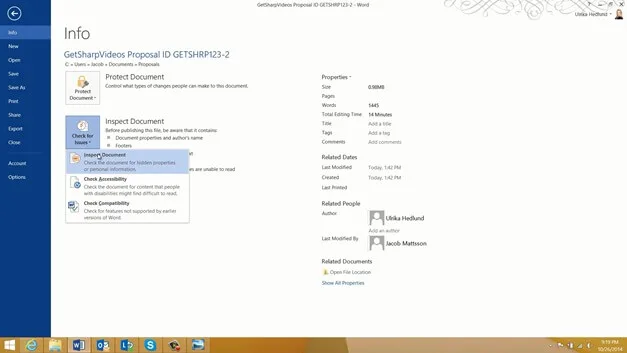 Review a document using Track Changes