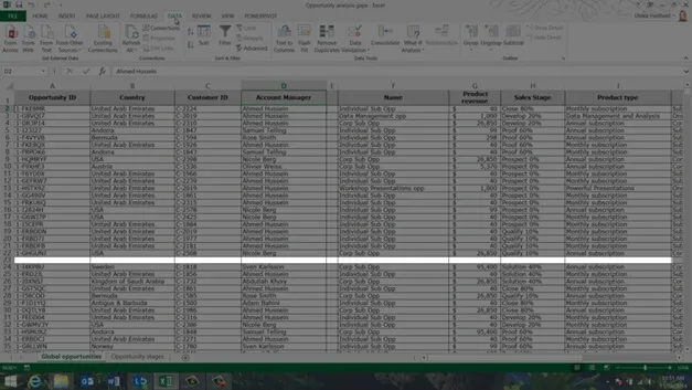 Sort and filter data to find answers