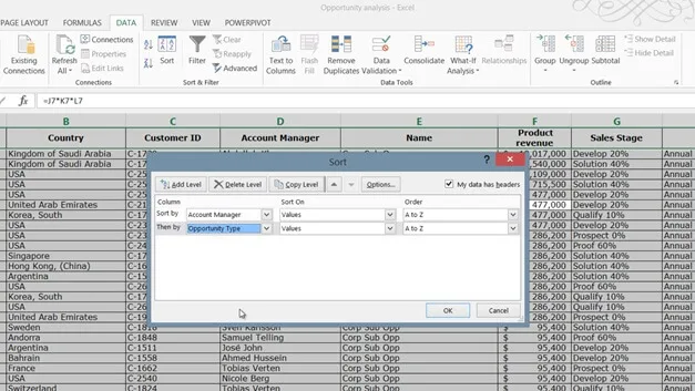 Sort and filter data to find answers