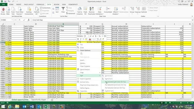 Sort and filter data to find answers