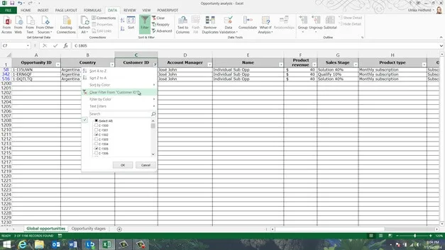 Sort and filter data to find answers