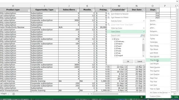 Sort and filter data to find answers