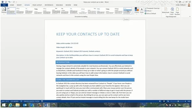 How to apply document styles