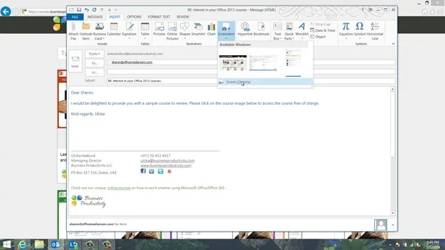 How to email a screenshot