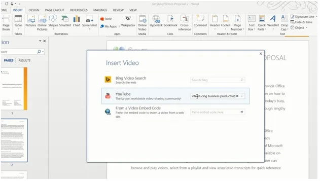 How to insert an online video