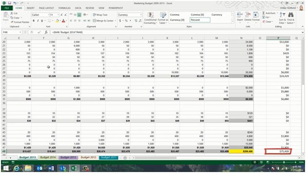 How to navigate rows and columns