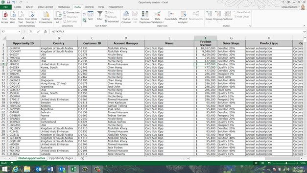 How to sort data