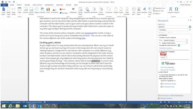 How to translate text
