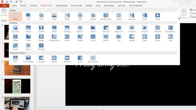 Add drama using transistions