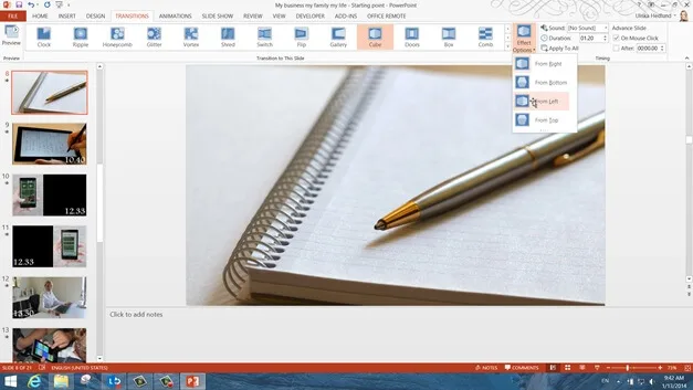 Add drama using transistions