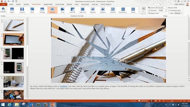 How To Add Push Transition Effect in PowerPoint 2013