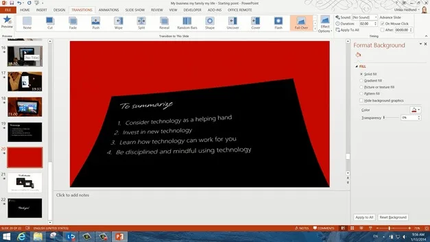 Add drama using transistions