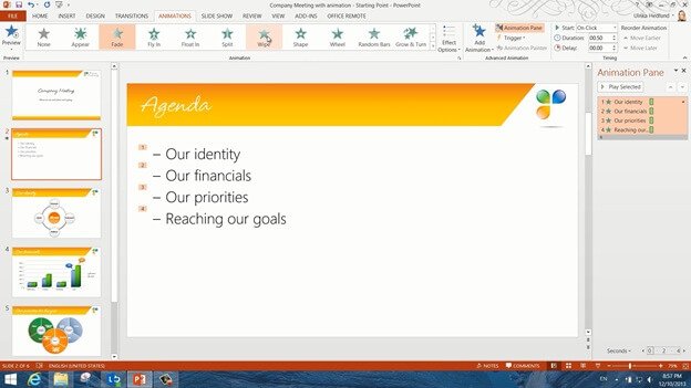 Captivate your audience with animations in PowerPoint 2013