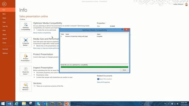 Present to an online audience using PowerPoint 2013