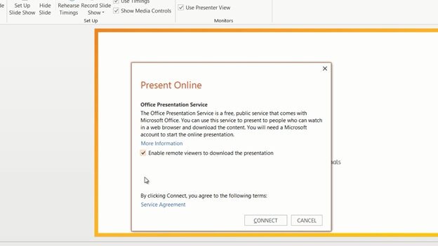 Present to an online audience using PowerPoint 2013