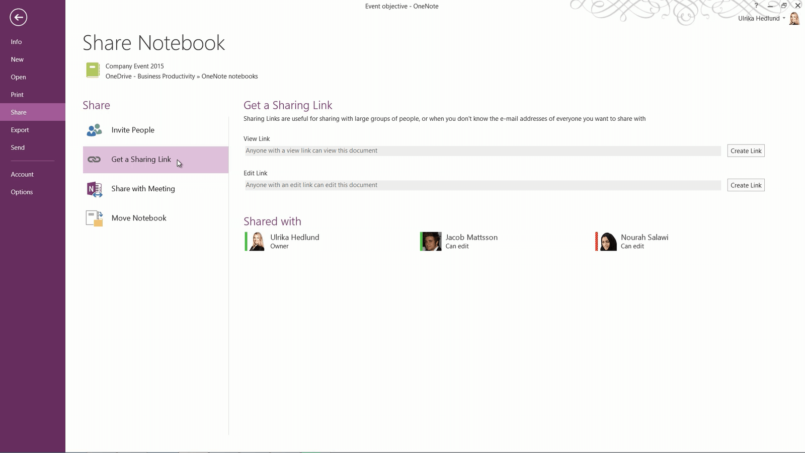 Stay up to date with a shared notebook