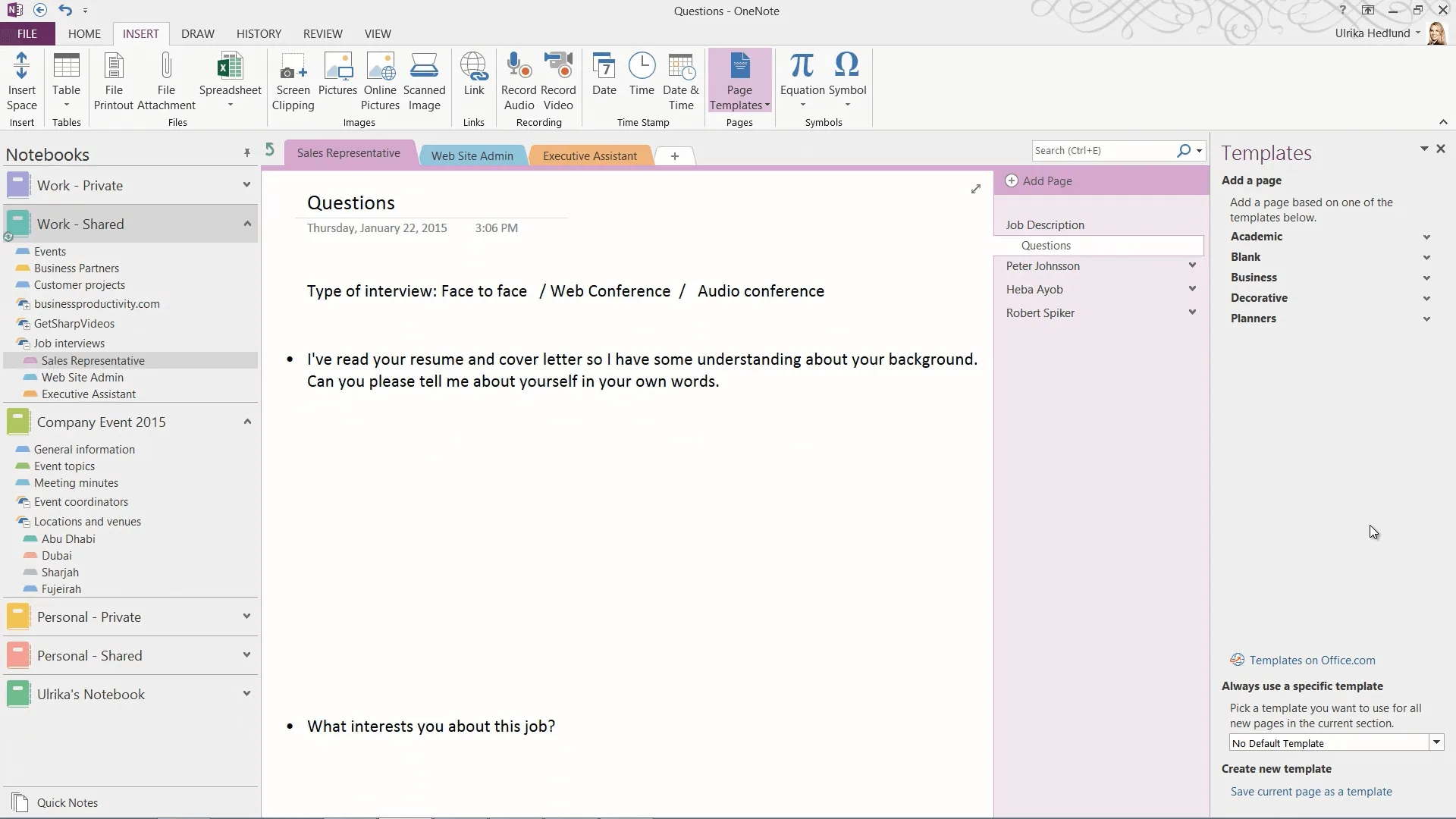 Prepare and conduct professional job interviews