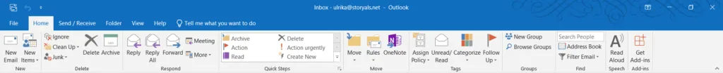 Classic Ribbon - Outlook | © Business Productivity
