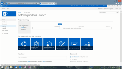 How to create a shared task list in SharePoint 2013
