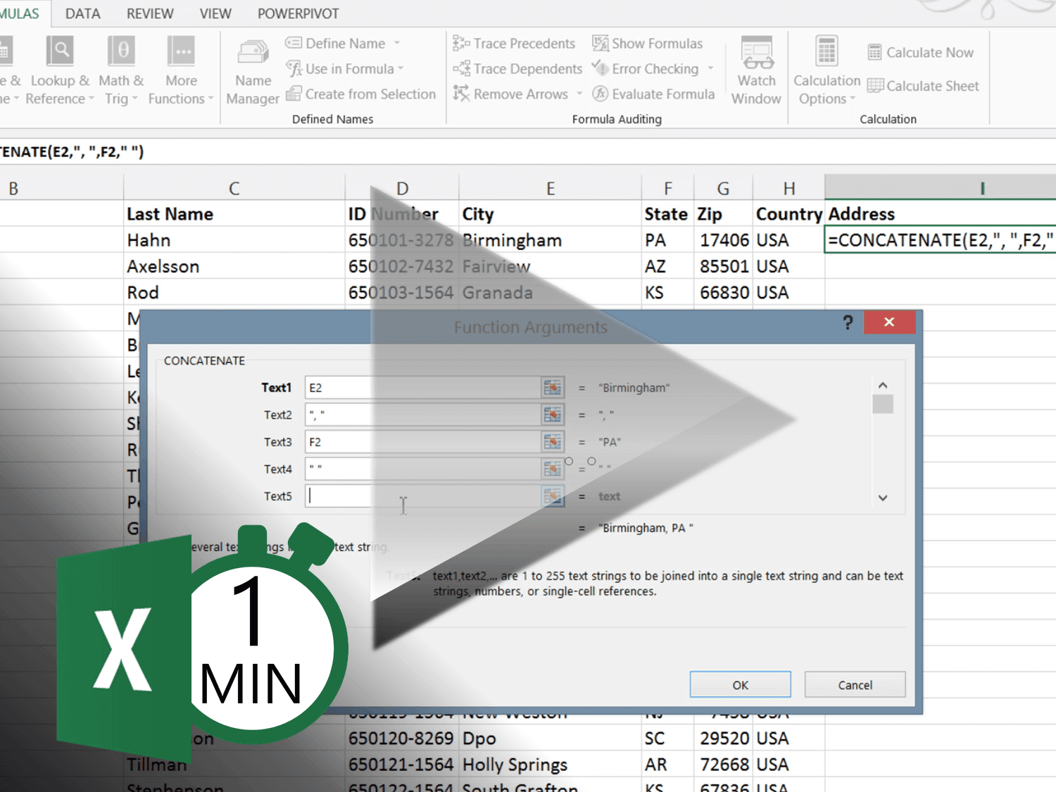 How To Put All Text In One Column Excel