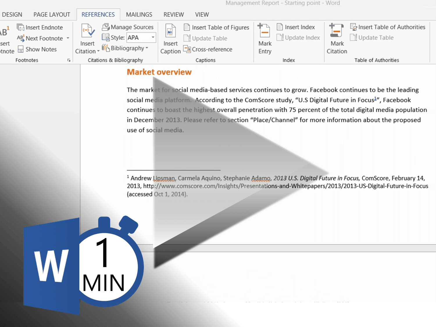 word insert endnote footnote numbering