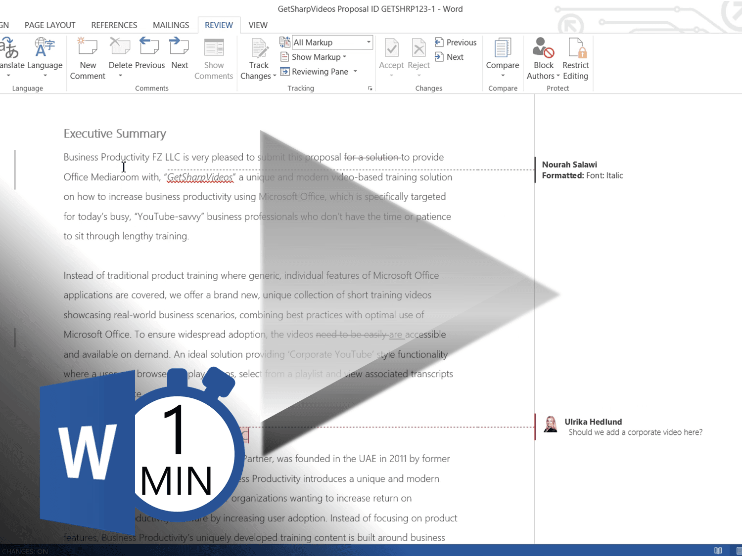 How To Make Track Changes In Word Document