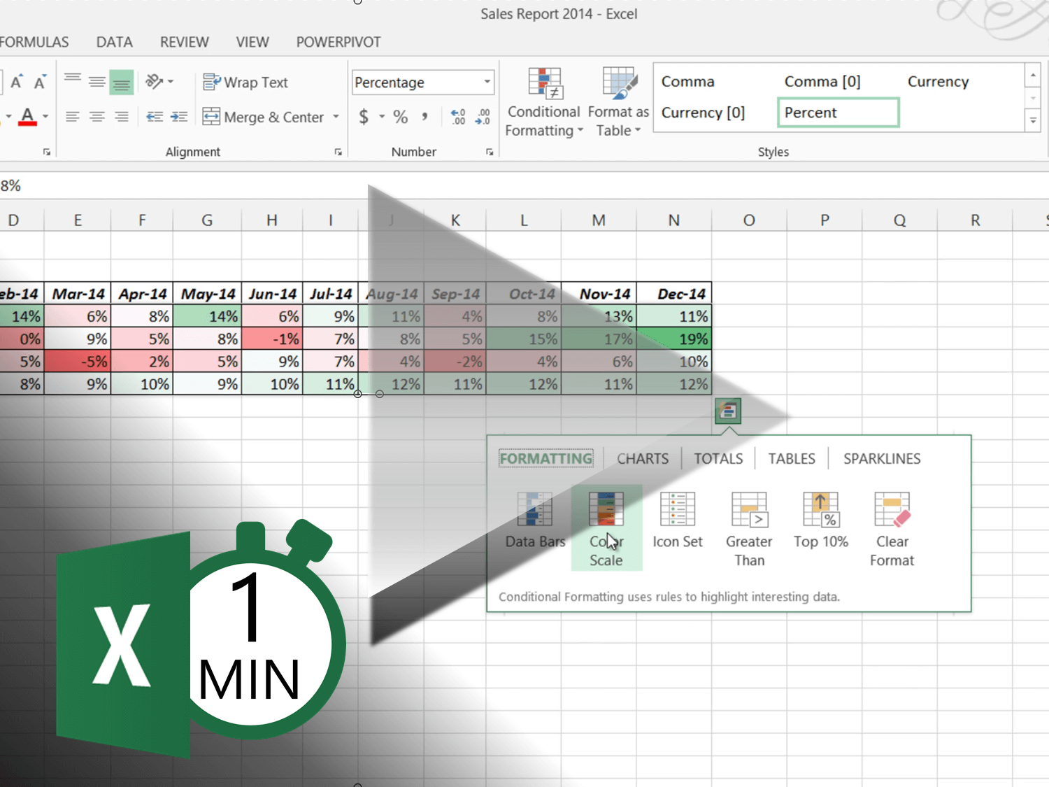 where is the quick analysis tool in excel